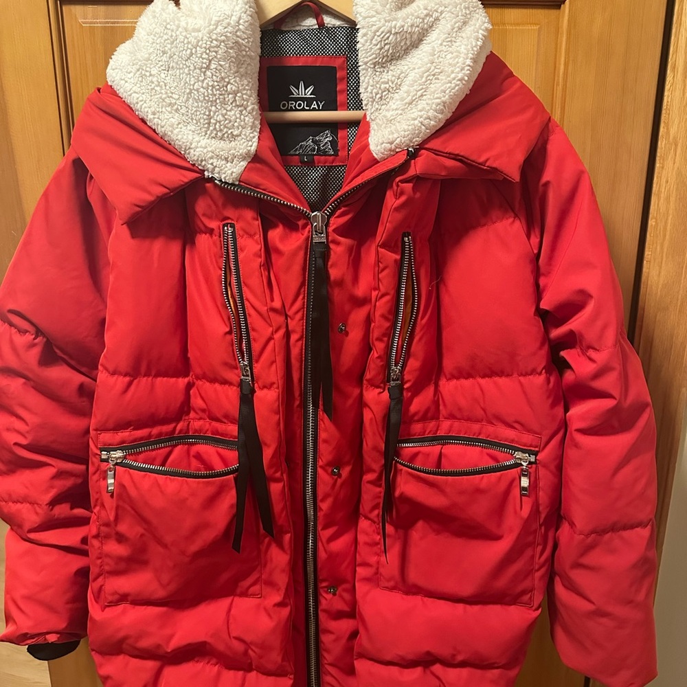 Orolay Women's Red Ski & Snow Jacket